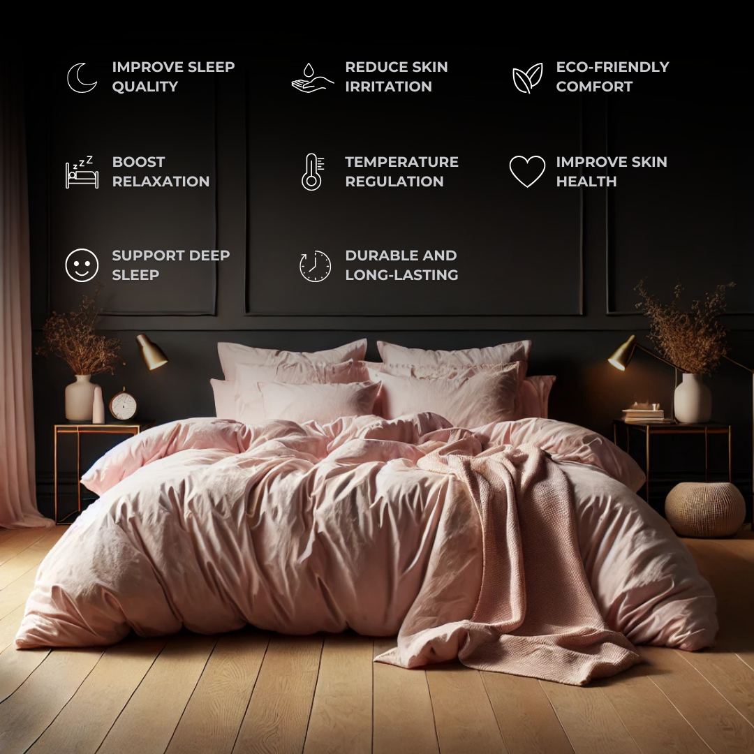 Light Pink Eucalyptus Bedding Set