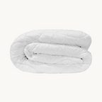 2-in-1 Duvet and Bedspread - Matte Satin Summer Duvet in White, Heat-Regulating and Breathable 0