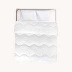 2-in-1 Duvet and Bedspread - Matte Satin Summer Duvet in White, Heat-Regulating and Breathable 6