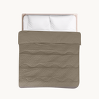 2-in-1 Duvet and Bedspread in Taupe – Soft Matte Satin for All Seasons 6