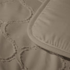 2-in-1 Duvet and Bedspread in Taupe – Soft Matte Satin for Year-Round Comfort 2