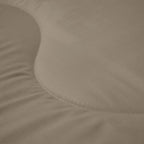 2-in-1 Duvet and Bedspread in Taupe – Soft Matte Satin for Year-Round Comfort 3