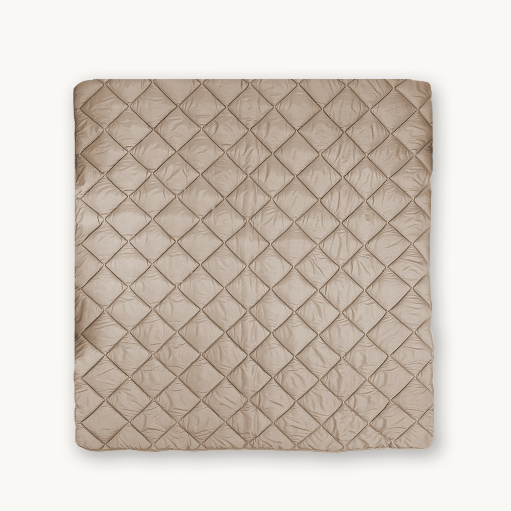 2-in-1 Matte Satin Duvet Bedspread – Taupe, 220cm Long, Breathable and Easy Care, Perfect for Summer 2