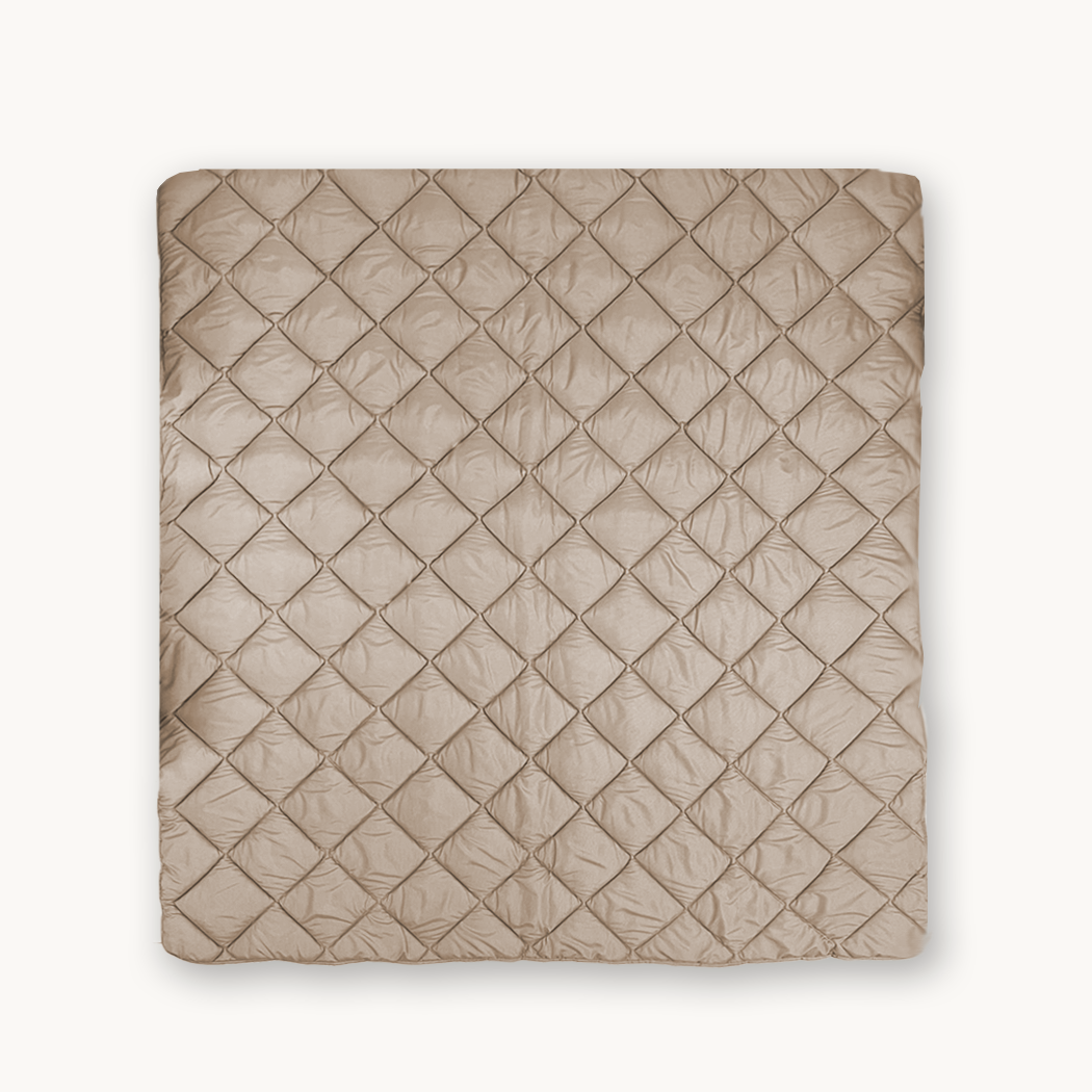 2-in-1 Matte Satin Duvet Bedspread – Taupe, 220cm Long, Breathable and Easy Care, Perfect for Summer 2