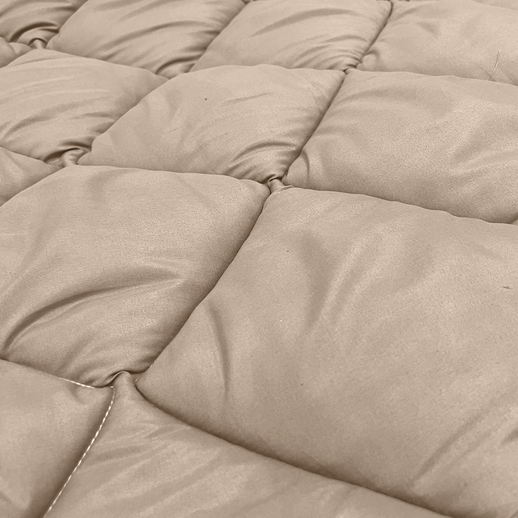 2-in-1 Matte Satin Duvet Bedspread – Taupe, 220cm Long, Breathable and Easy Care, Perfect for Summer 4