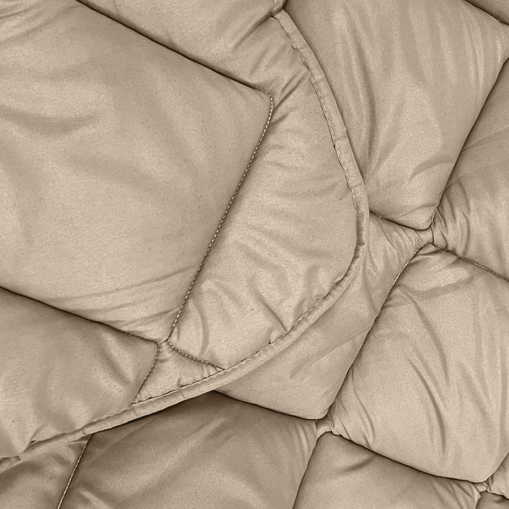 2-in-1 Matte Satin Duvet Bedspread – Taupe, 220cm Long, Breathable and Easy Care, Perfect for Summer 5