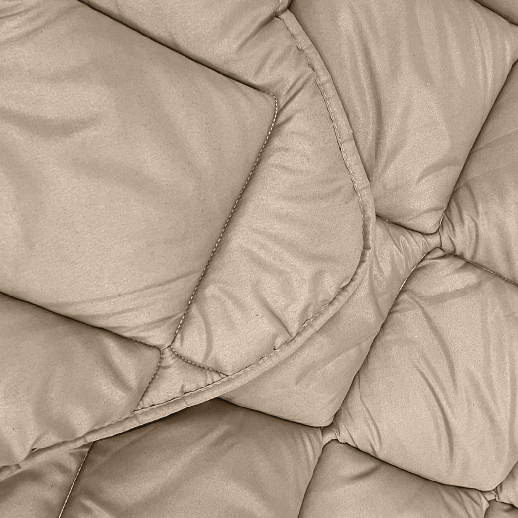 2-in-1 Matte Satin Duvet Bedspread – Taupe, 220cm Long, Breathable and Easy Care, Perfect for Summer 5
