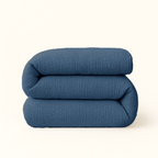 2-in-1 Micro Muslin Duvet and Bedspread – Petrol Color, Lightweight and Breathable 0