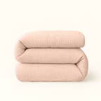 2-in-1 Micro Muslin Duvet and Bedspread – Pink, Lightweight and Breathable 0