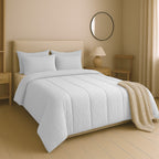 2-in-1 Micro Muslin Duvet and Bedspread – White, Summer Weight, Heat-Regulating 1