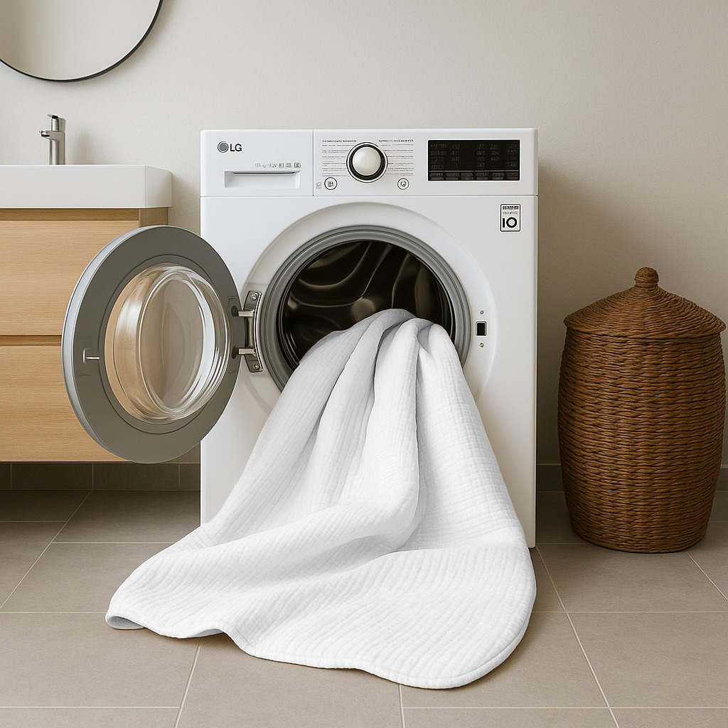 2-in-1 Micro Muslin Duvet and Bedspread – White, Summer Weight, Heat-Regulating 3