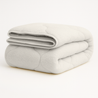 2-in-1 Teddy Duvet and Bedspread – Cappuccino White, Soft and Breathable 0