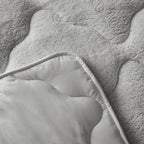 2-in-1 Teddy Duvet and Bedspread – Soft Stone Gray Fabric, Versatile for All Seasons, Easy Care, Breathable Comfort 3