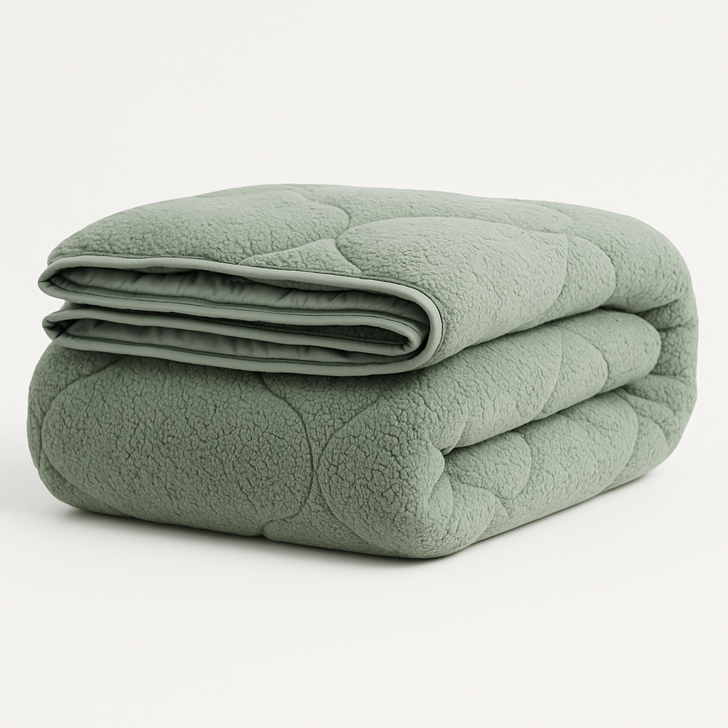 2-in-1 Teddy Duvet in Jade Green - Soft, Breathable, Year-Round Comfort, Easy Care, 140x200 cm, 200x200 cm, 240x200 cm 0