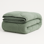 2-in-1 Teddy Duvet in Jade Green - Soft, Breathable, Year-Round Comfort, Easy Care, 140x200 cm, 200x200 cm, 240x200 cm 0