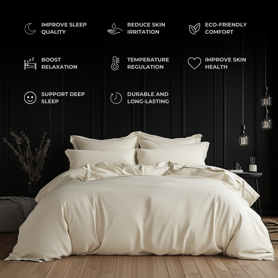 Off White Eucalyptus Bedding Set
