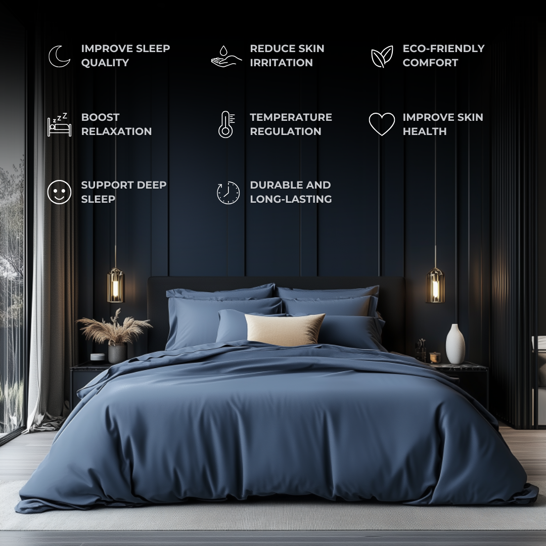 Ocean Blue Eucalyptus Bedding Set