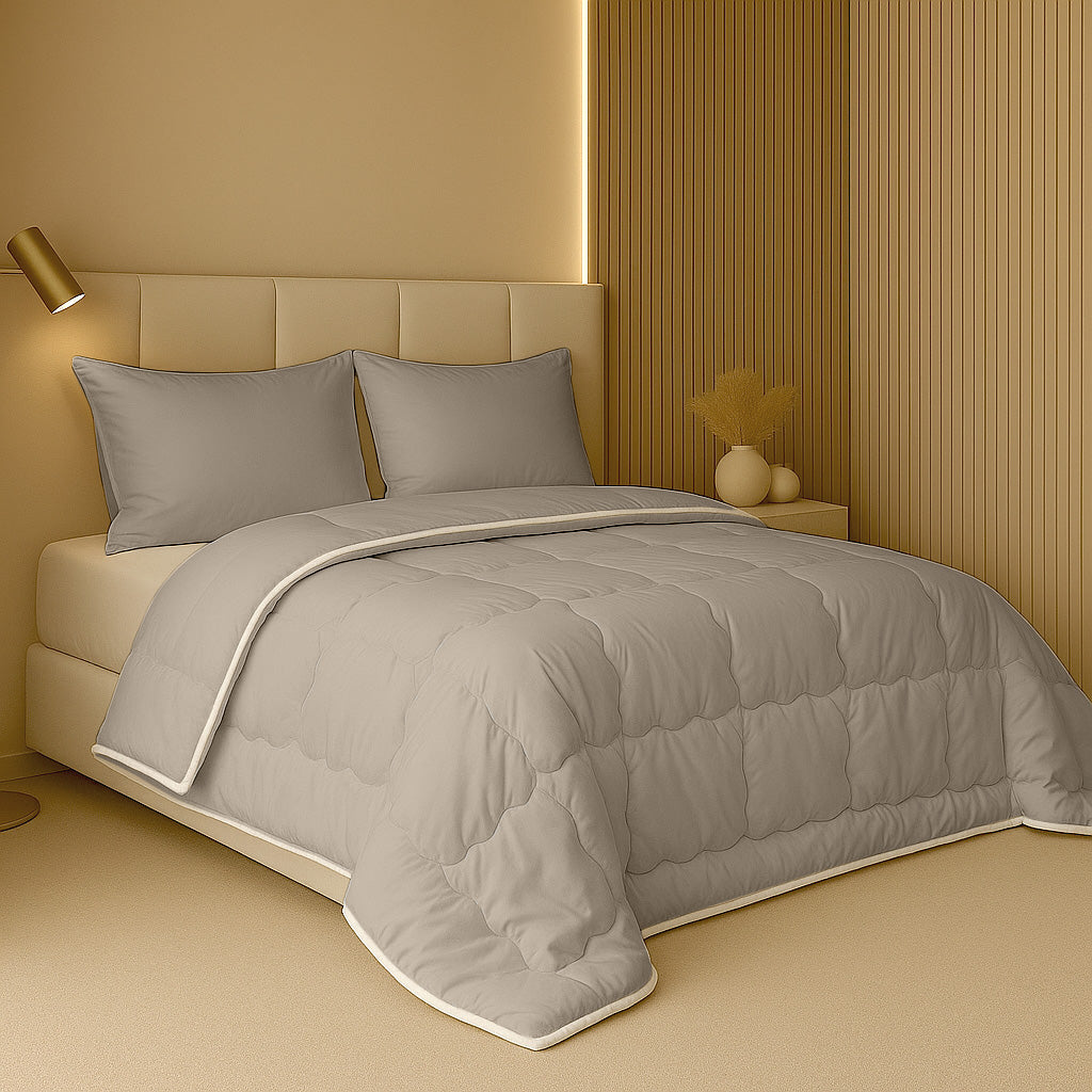 Cooling Duvet Without Cover – Soft Satin Fabric, Heat-Regulating for Summer and Spring – 140x220 cm, 200 g/m² Filling 4