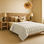 Fluffy Cube Duvet in Antique White – 2-in-1 Duvet and Bedspread for All Seasons 3