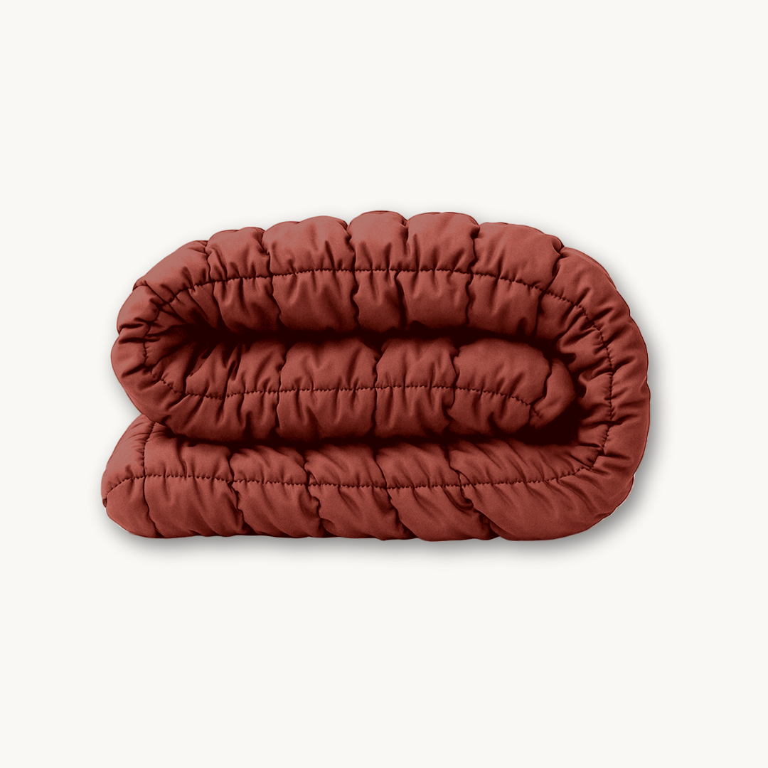 Fluffy Cube Duvet in Rum Raisin – 2-in-1 Soft Satin Bedspread for Summer Comfort, Breathable Fabric, Easy Maintenance, Available in Multiple Sizes 0