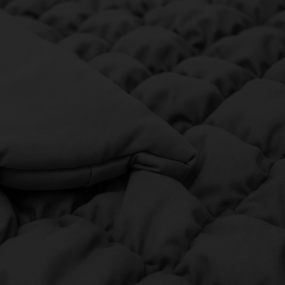 Fluffy Cube Jet Black Duvet – 2-in-1 Duvet and Bedspread for All Seasons 2