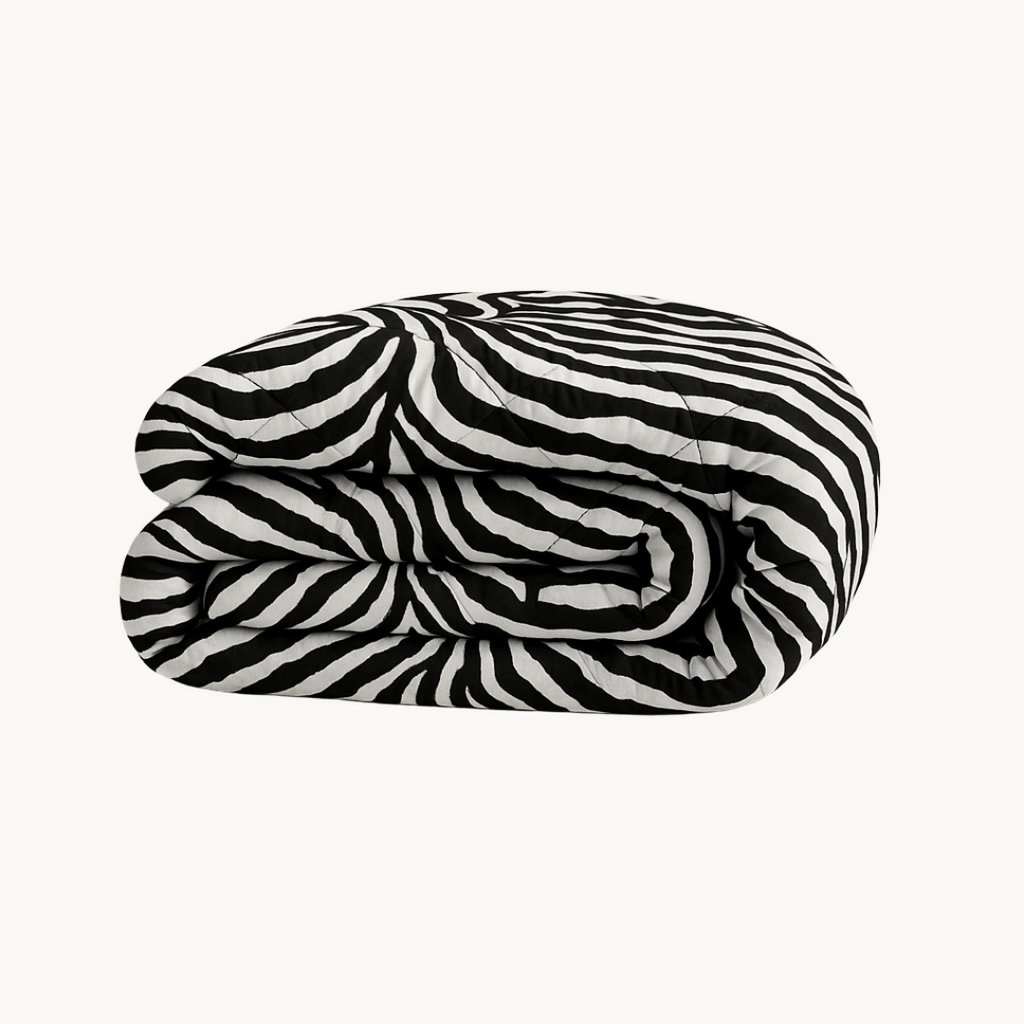 Matte Satin 2-in-1 Duvet and Bedspread – Black Silver, Soft and Breathable 0