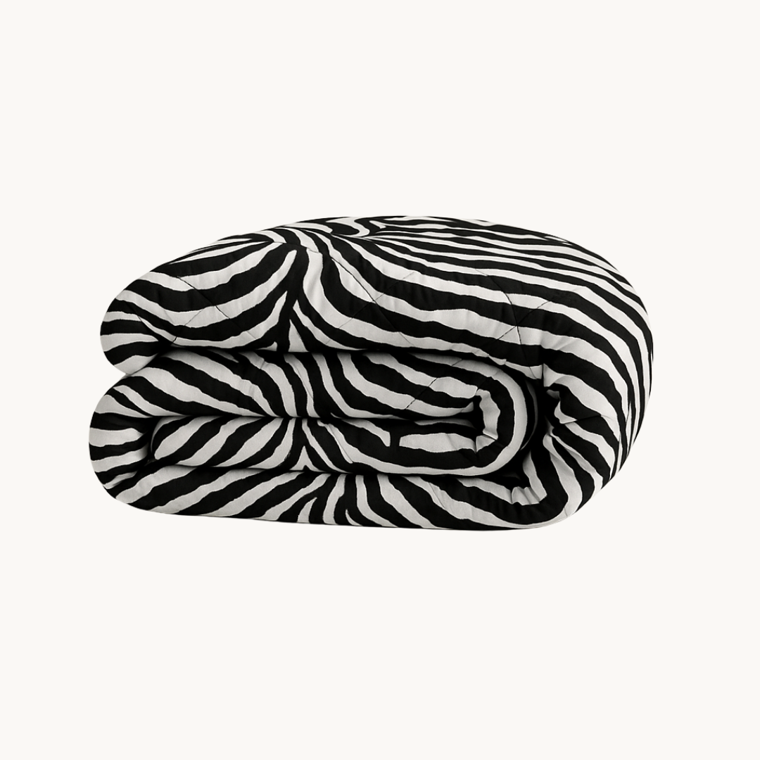 Matte Satin 2-in-1 Duvet and Bedspread – Black Silver, Soft and Breathable 0