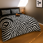 Matte Satin 2-in-1 Duvet and Bedspread – Black Silver, Soft and Breathable 1