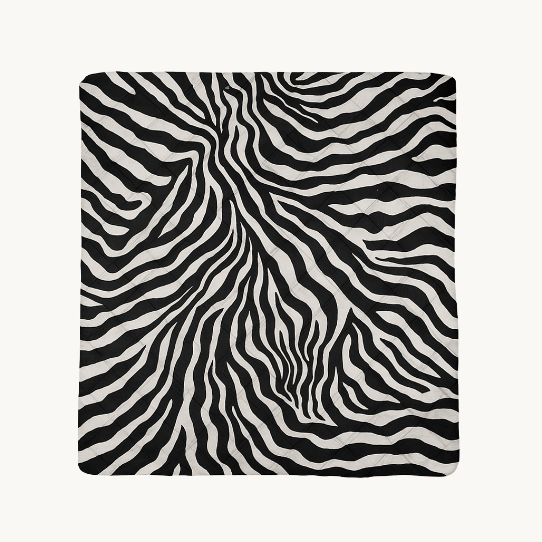 Matte Satin 2-in-1 Duvet and Bedspread – Black Silver, Soft and Breathable 2