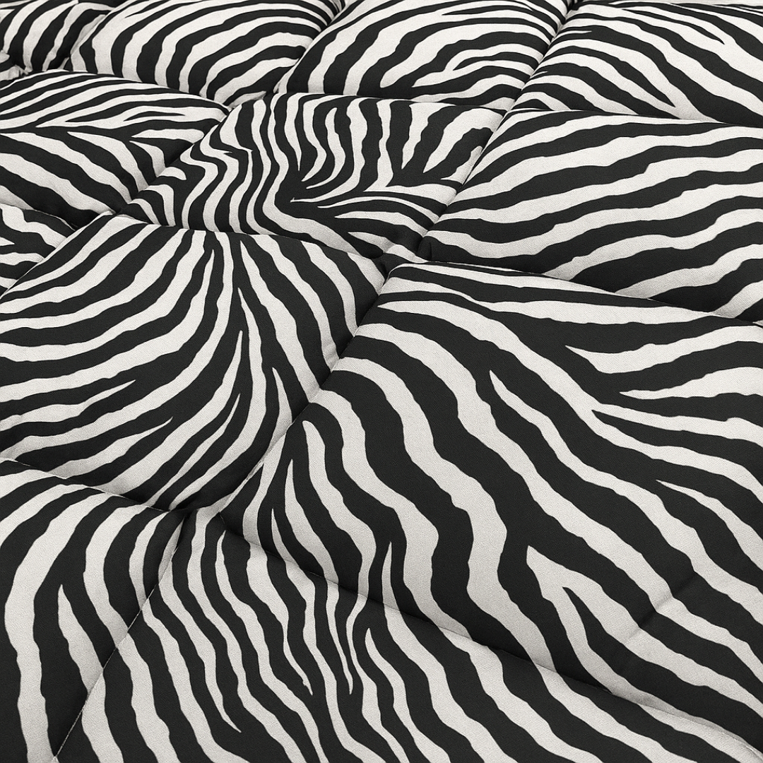 Matte Satin 2-in-1 Duvet and Bedspread – Black Silver, Soft and Breathable 3