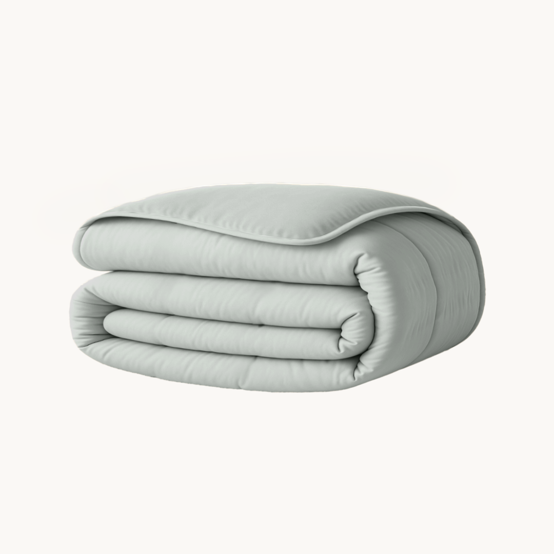 Matte Satin 2-in-1 Duvet and Bedspread, Breathable Fabric, Lightweight Filling, Gray, Available in Multiple Sizes 0