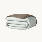 Matte Satin 2-in-1 Duvet and Bedspread, Breathable Heat-Regulating Fabric, Available in Multiple Sizes – Taupe/Gray 0