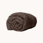 Matte Satin 2-in-1 Duvet and Bedspread – Brown Japandi Waves Design 4