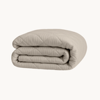 Matte Satin Duvet 2-in-1 Bedspread - Taupe/Grey, 220cm Long 0
