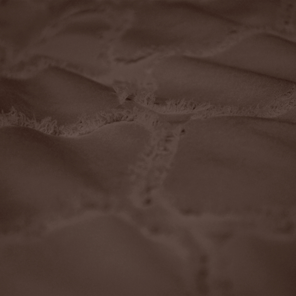 Matte Satin Duvet 2-in-1 Bedspread – Brown Japandi Curve Design 5