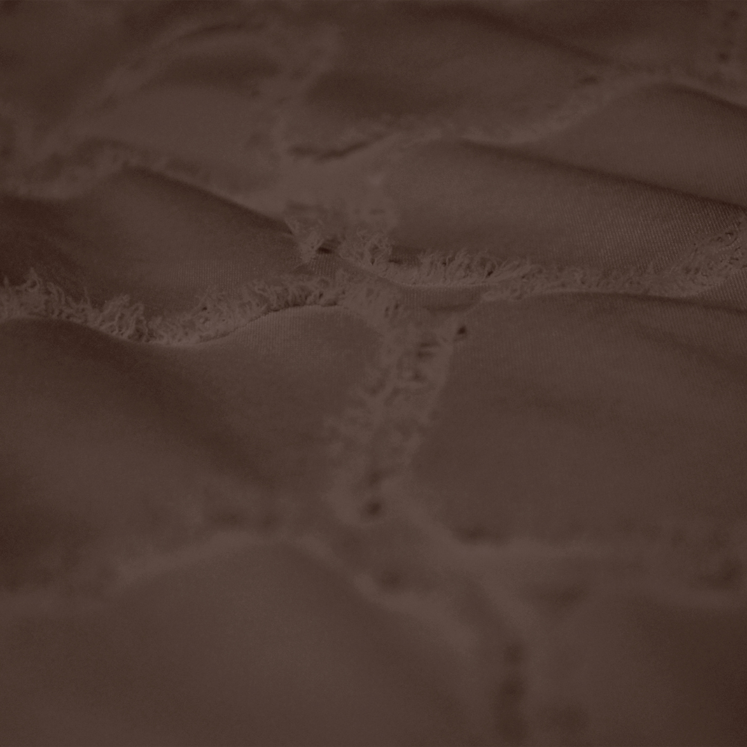 Matte Satin Duvet 2-in-1 Bedspread – Brown Japandi Curve Design 5