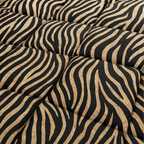 Matte Satin Duvet 2-in-1 Bedspread for Summer – Black Gold Tiger Design 3
