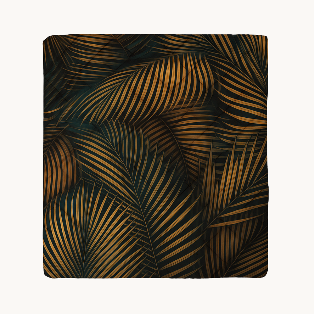 Matte Satin Duvet 2-in-1 Bedspread in Green Gold – Summer Comfort 2