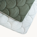 Matte Satin Duvet 2-in-1 Bedspread in Grey Olive Green – All-Season Comfort, Breathable Fabric, Easy Care 3