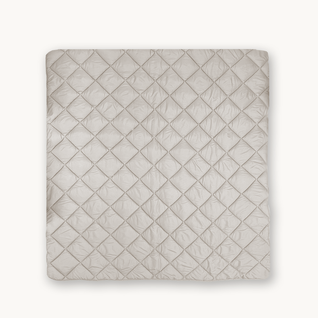 Matte Satin Duvet Bedspread 2-in-1, Offwhite, 220cm Long, Lightweight, Breathable Fabric for All Seasons 2