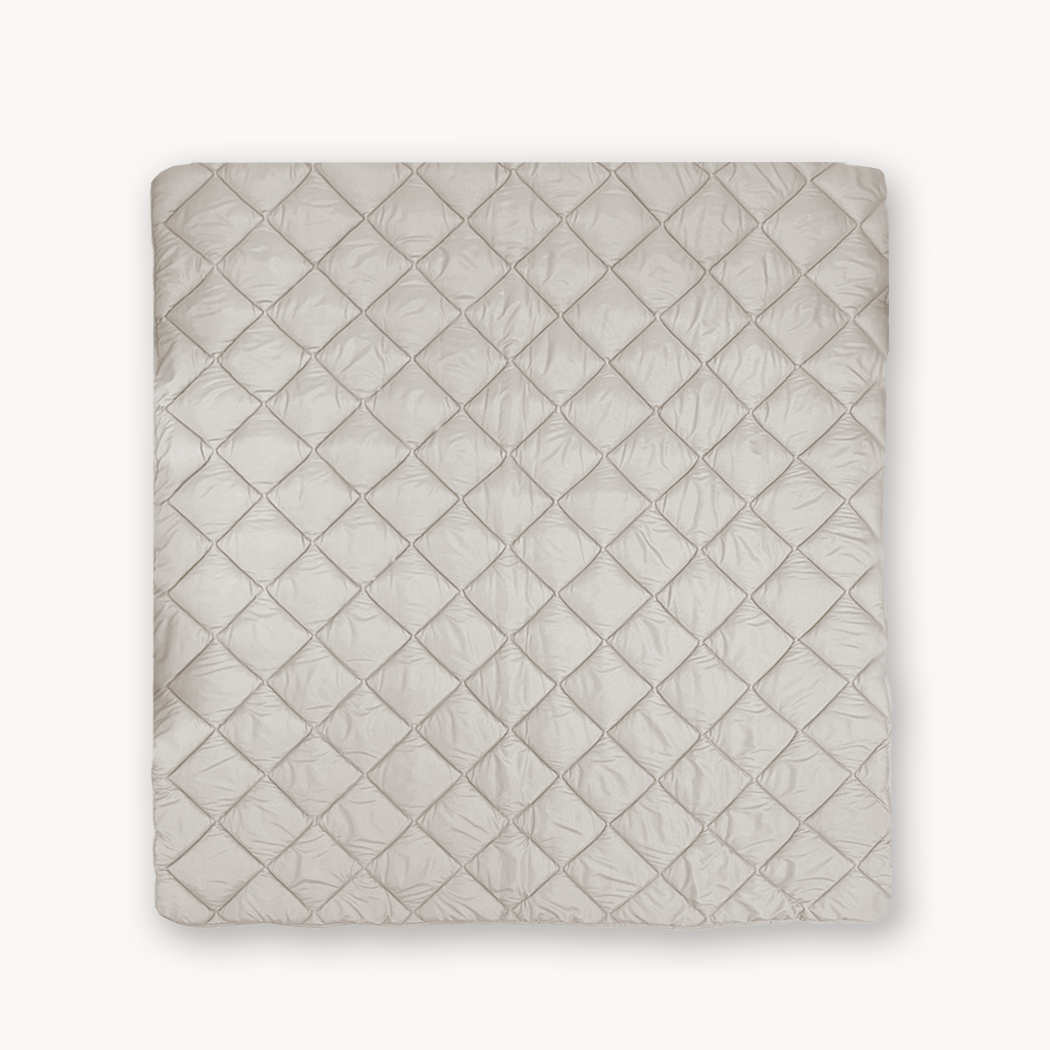 Matte Satin Duvet Bedspread 2-in-1, Offwhite, 220cm Long, Lightweight, Breathable Fabric for All Seasons 2