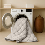 Matte Satin Duvet Bedspread 2-in-1, Offwhite, 220cm Long, Lightweight, Breathable Fabric for All Seasons 3