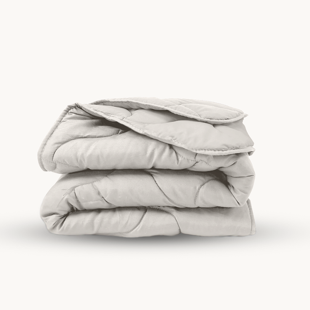 Matte Satin Duvet Bedspread 2-in-1, Offwhite, 220cm Long, Lightweight, Breathable Fabric for All Seasons 6