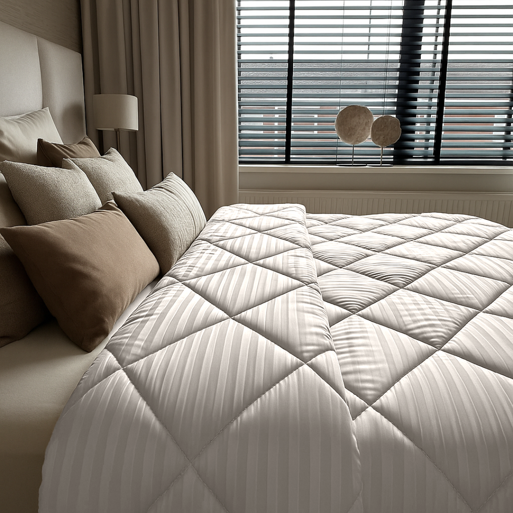 Matte Satin Duvet Insert 2-in-1 Bedspread for Summer – Offwhite, 220cm, Breathable Fabric, Easy Care 1