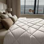 Matte Satin Duvet Insert 2-in-1 Bedspread for Summer – Offwhite, 220cm, Breathable Fabric, Easy Care 1