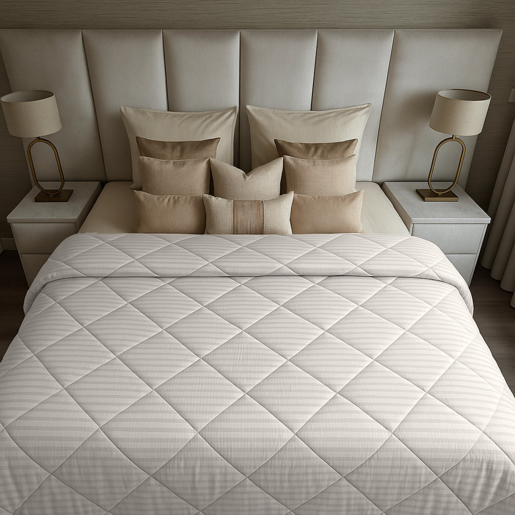 Matte Satin Duvet Insert 2-in-1 Bedspread for Summer – Offwhite, 220cm, Breathable Fabric, Easy Care 7