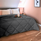 Matte Satin Duvet Insert 2-in-1 Bedspread for Versatile Comfort – Anthracite, 220cm, Breathable Lightweight Fabric 1