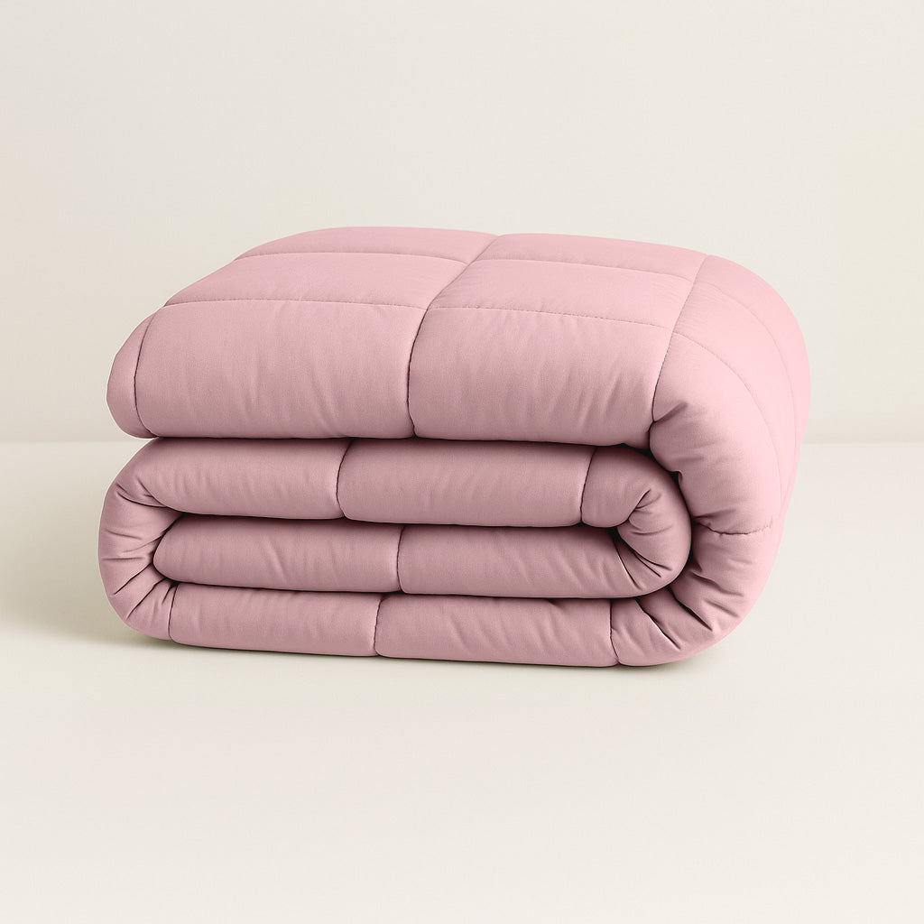 Matte Satin Duvet in Chalk Pink – Easy Care and All-Season Comfort 0