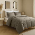 Matte Satin Duvet in Taupe – Easy Care, Breathable and Stylish 1