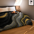 Matte Satin Marble Duvet - 2-in-1 Bedspread for Summer & Spring, Lightweight Breathable Fabric, Easy Care 1